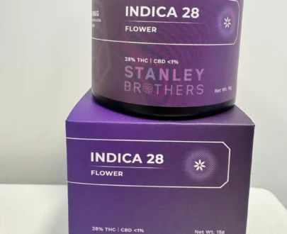 Stanley Brothers Indica 28 features 15 g of the Indica-dominant cultivar GMO Grapeburger. Originally bred by Bat Country Farms, GMO Grapeburger carries...